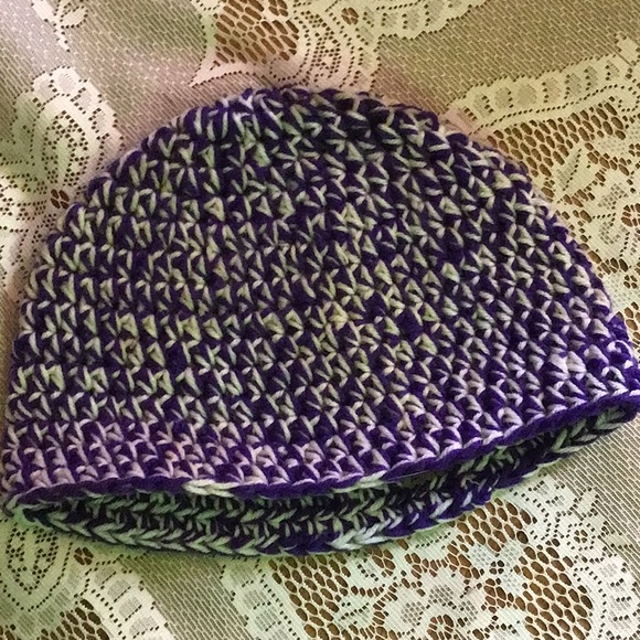 Handmade cotton knit unisex beanie hat - Picture 1 of 2